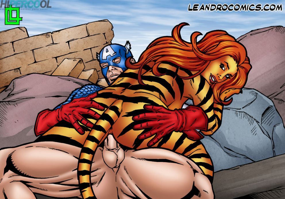 Cartoon Comics – Capitão América fudendo a Tigresa