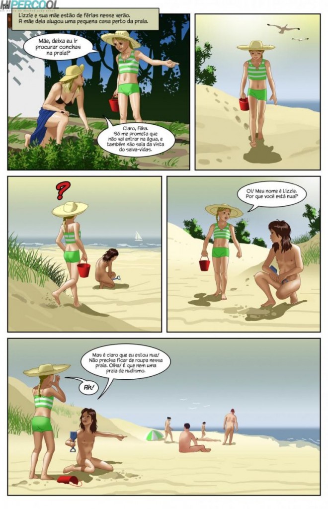 As Aventuras de Lizzie na Praia de Nudismo (2)